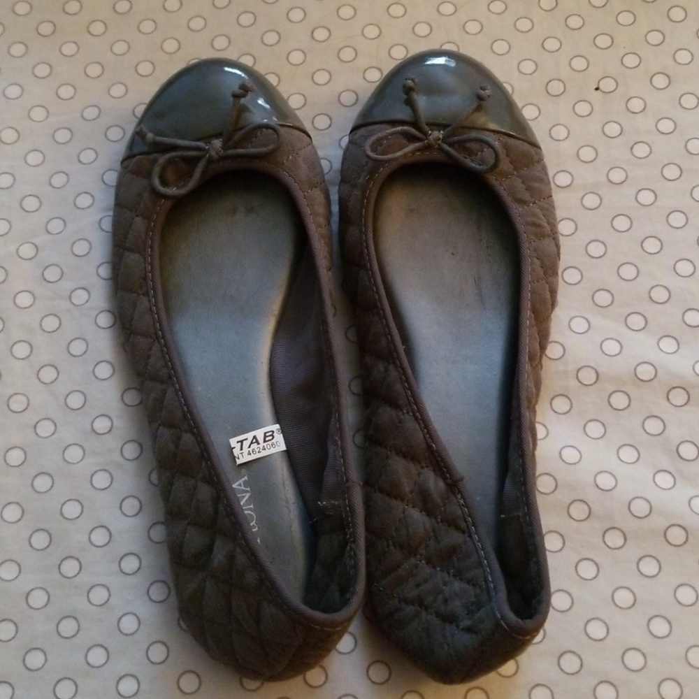 Merona Charcoal gray ballet flats NWOT